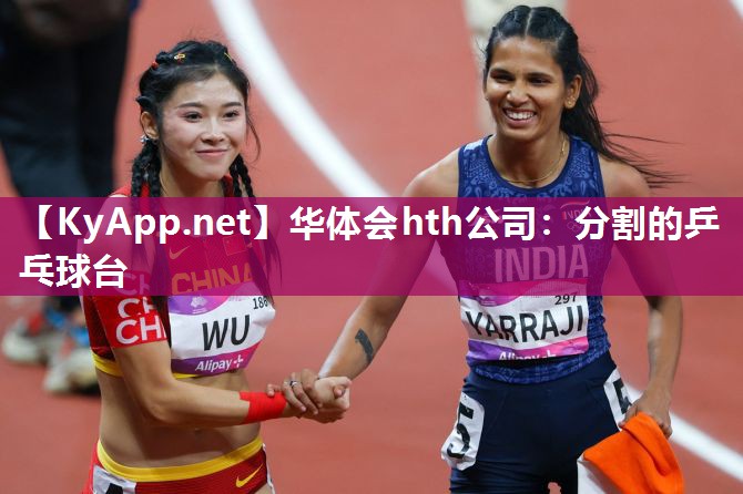 分割的乒乓球台